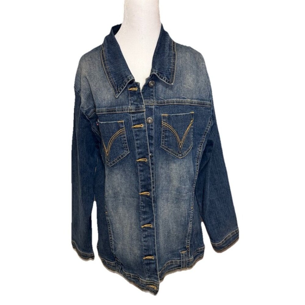 AMERICAN BLUES WOMENS JEAN JACKET SIZE 1X